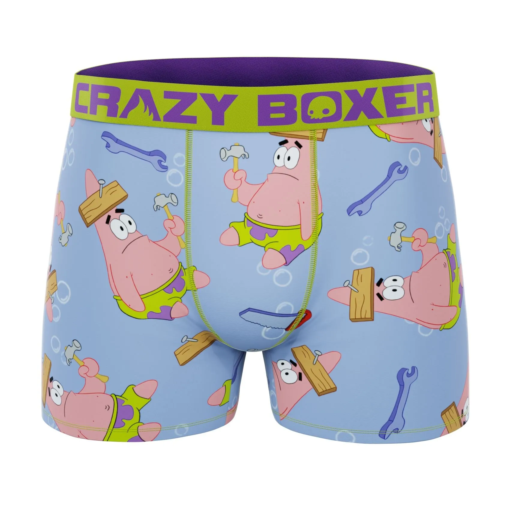 CRAZYBOXER Men's SpongeBob Patrick Breathable Soft Boxer Briefs