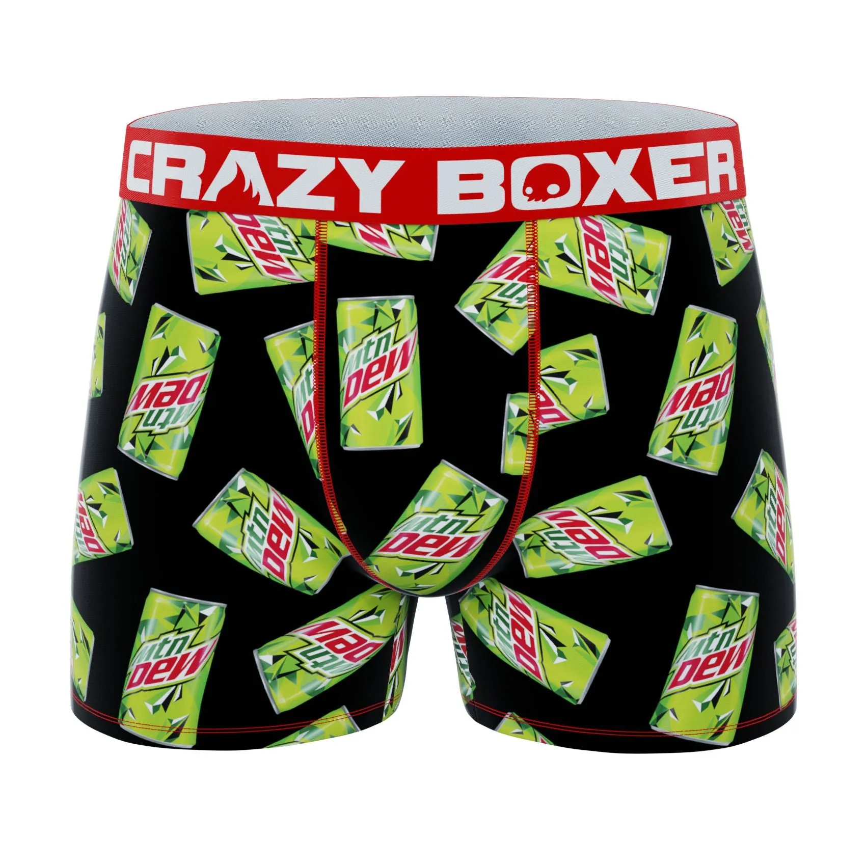 CRAZYBOXER Mountain Dew Logo Men's Boxer Briefs (3 pack)