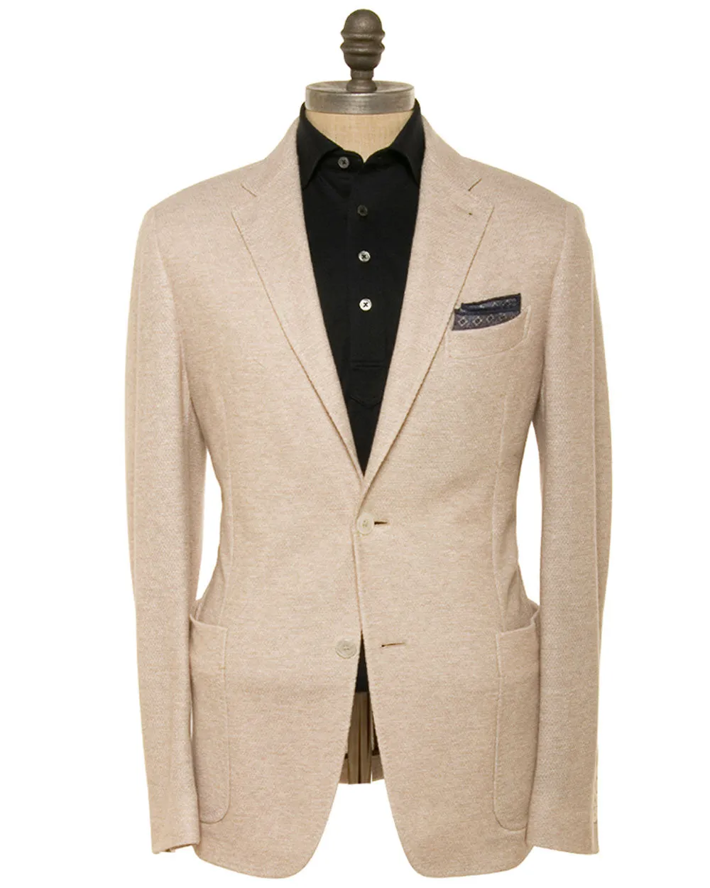 Cream Jersey Knit Sportcoat