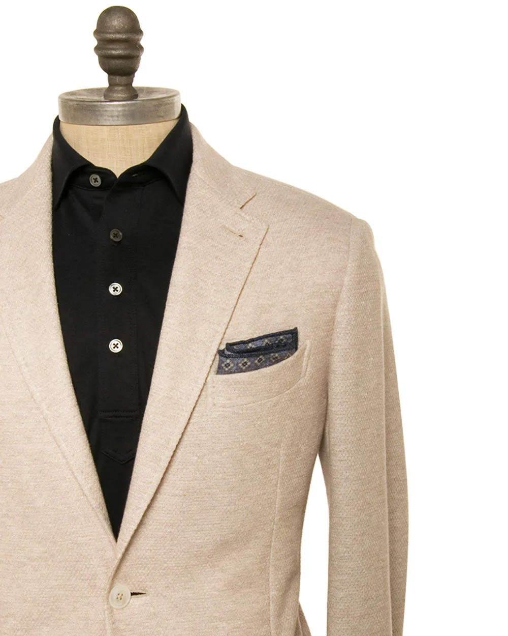 Cream Jersey Knit Sportcoat
