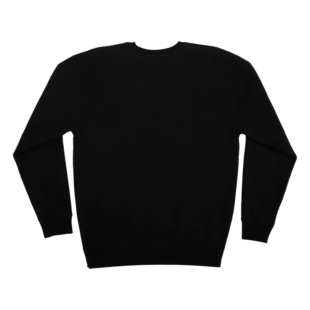 Creature Skateboards Mirror Logo Men's Creature Crew Neck Sweatshirt - BLACK