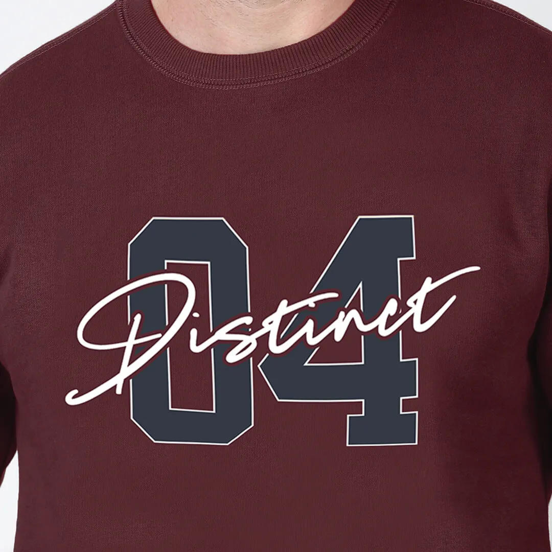 Crew Neck Sweatshirt - Burgundy