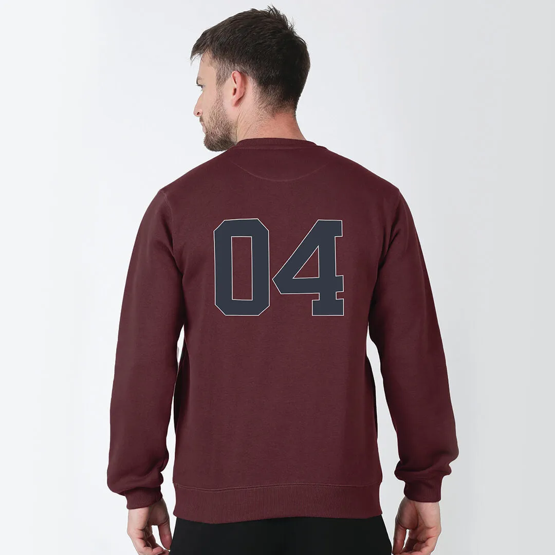 Crew Neck Sweatshirt - Burgundy