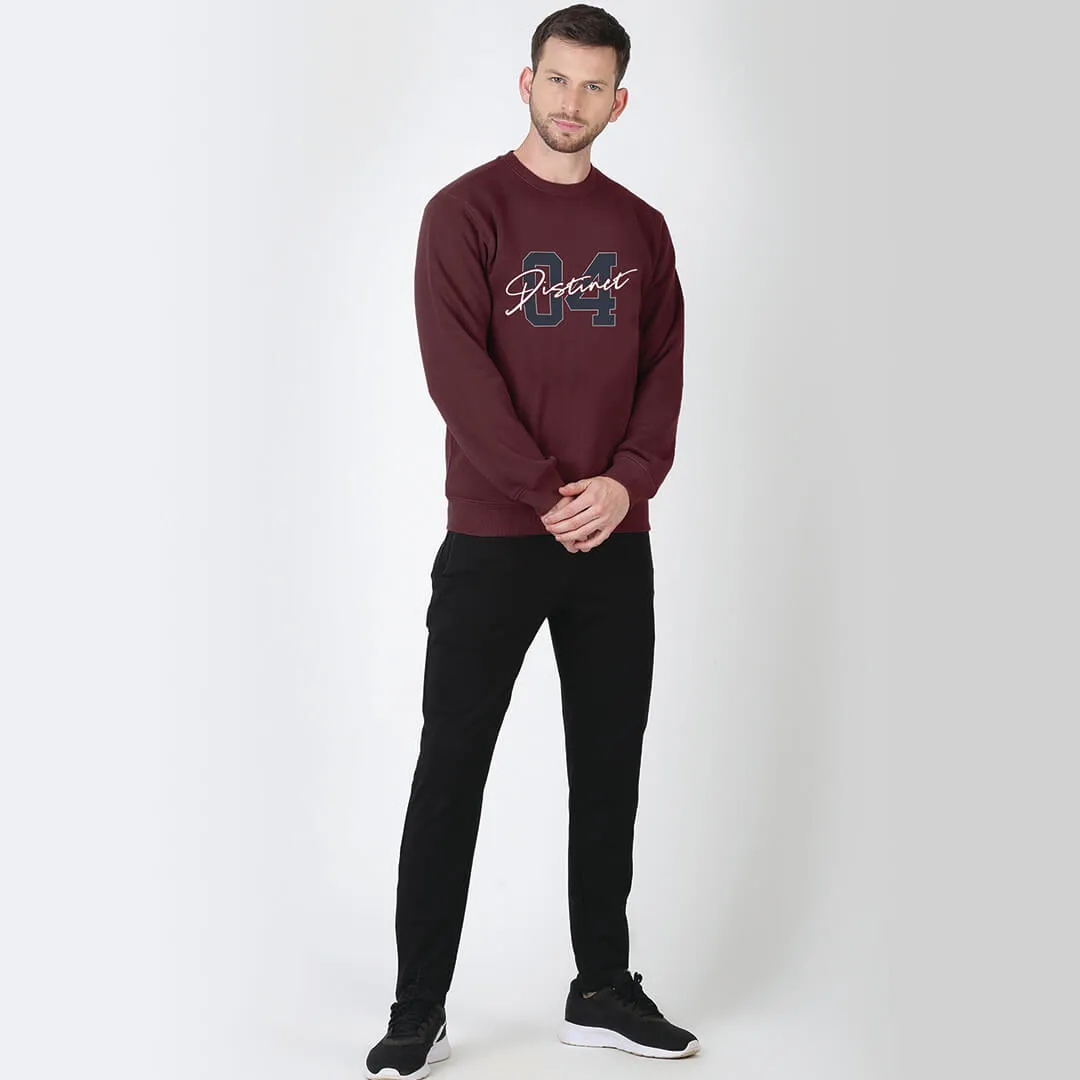 Crew Neck Sweatshirt - Burgundy