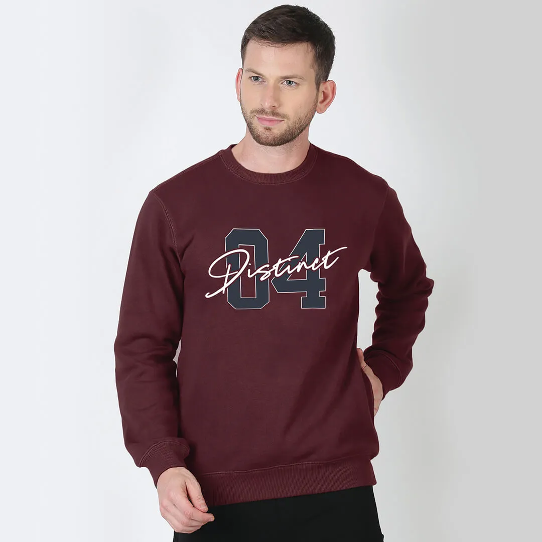 Crew Neck Sweatshirt - Burgundy