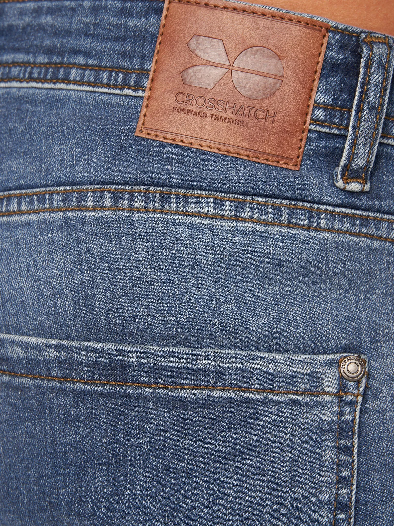 Crosshatch Mens Tadcaster Denim Shorts Light Wash