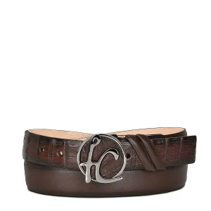 CS537FC - Cuadra brown casual fashion caiman belt for men