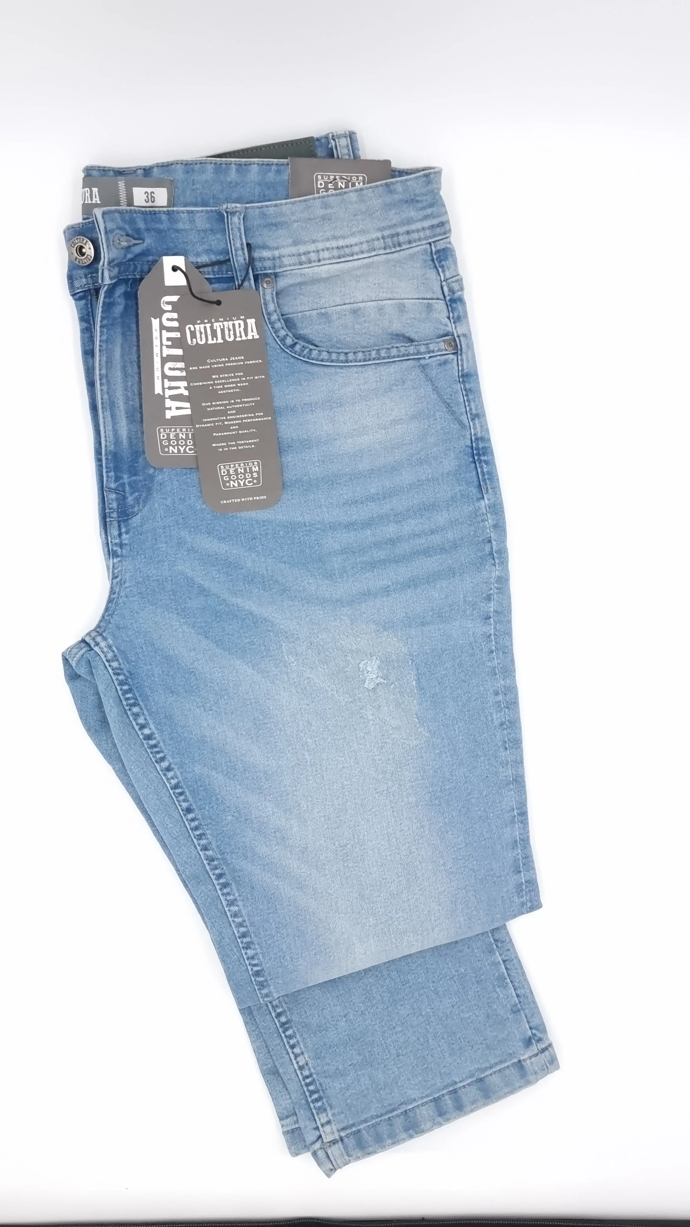 Cultura Men's Stonewashed Skinny Fit Stretch Denim - Boutique