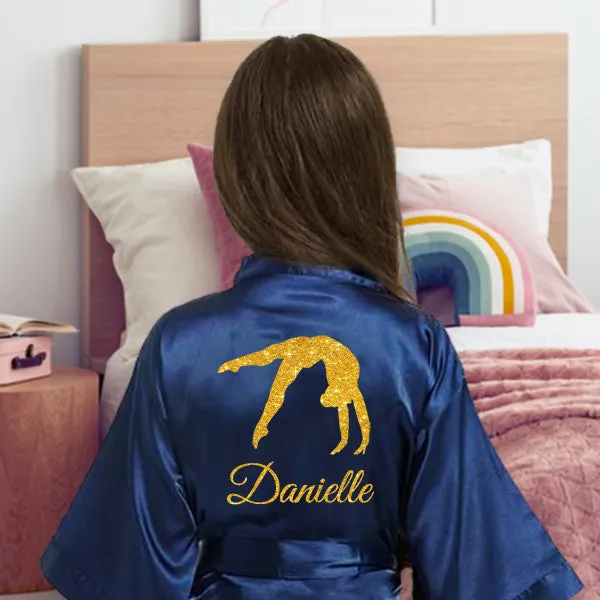 Custom Girl Robes, Athlete, Dance & Cheerleader Silhouette, Personalized Dancer Robe, Costume Cover Up, Team Gifts, Event Getting Ready Robe