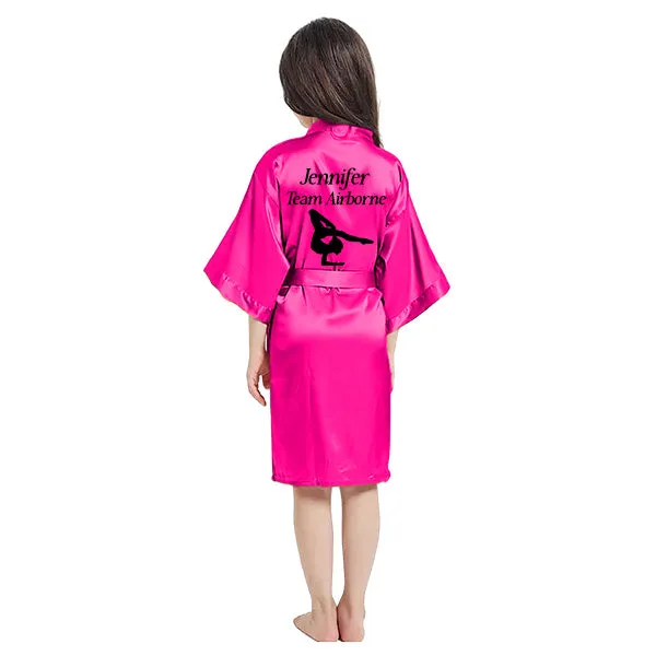 Custom Girl Robes, Athlete, Dance & Cheerleader Silhouette, Personalized Dancer Robe, Costume Cover Up, Team Gifts, Event Getting Ready Robe