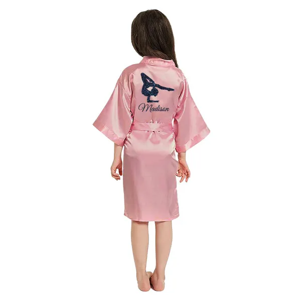 Custom Girl Robes, Athlete, Dance & Cheerleader Silhouette, Personalized Dancer Robe, Costume Cover Up, Team Gifts, Event Getting Ready Robe