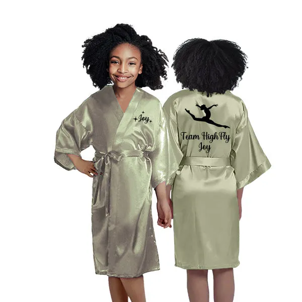 Custom Girl Robes, Athlete, Dance & Cheerleader Silhouette, Personalized Dancer Robe, Costume Cover Up, Team Gifts, Event Getting Ready Robe