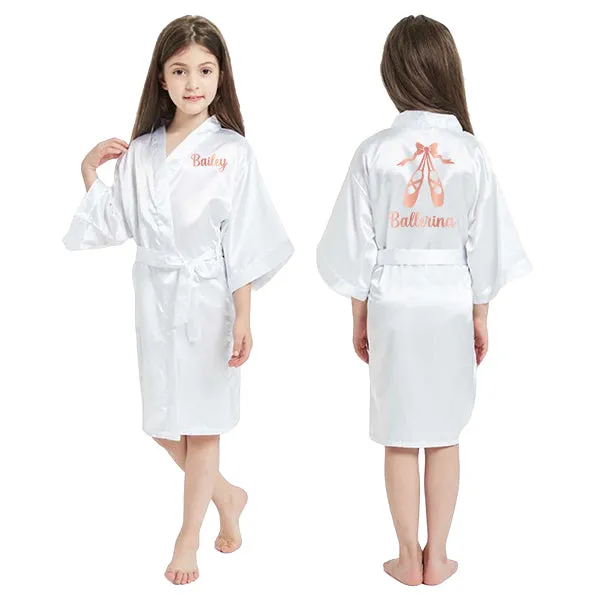 Custom Girl Robes, Athlete, Dance & Cheerleader Silhouette, Personalized Dancer Robe, Costume Cover Up, Team Gifts, Event Getting Ready Robe