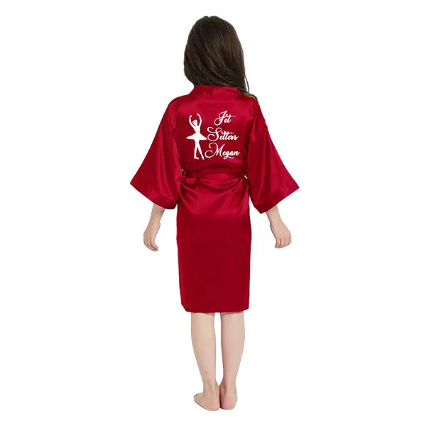 Custom Girl Robes, Athlete, Dance & Cheerleader Silhouette, Personalized Dancer Robe, Costume Cover Up, Team Gifts, Event Getting Ready Robe