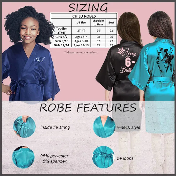 Custom Girl Robes, Athlete, Dance & Cheerleader Silhouette, Personalized Dancer Robe, Costume Cover Up, Team Gifts, Event Getting Ready Robe