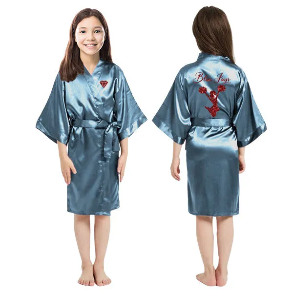 Custom Girl Robes, Athlete, Dance & Cheerleader Silhouette, Personalized Dancer Robe, Costume Cover Up, Team Gifts, Event Getting Ready Robe