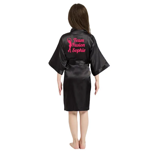 Custom Girl Robes, Athlete, Dance & Cheerleader Silhouette, Personalized Dancer Robe, Costume Cover Up, Team Gifts, Event Getting Ready Robe