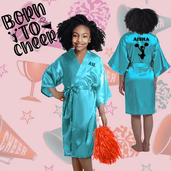 Custom Girl Robes, Athlete, Dance & Cheerleader Silhouette, Personalized Dancer Robe, Costume Cover Up, Team Gifts, Event Getting Ready Robe