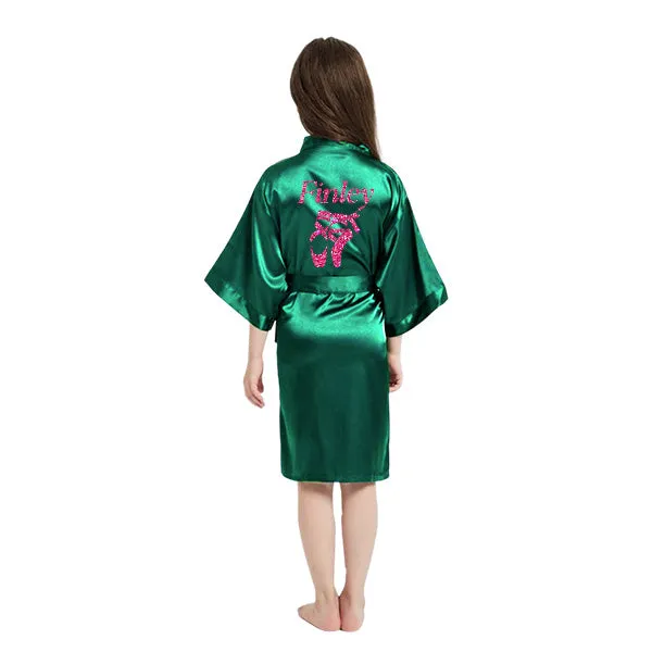 Custom Girl Robes, Athlete, Dance & Cheerleader Silhouette, Personalized Dancer Robe, Costume Cover Up, Team Gifts, Event Getting Ready Robe