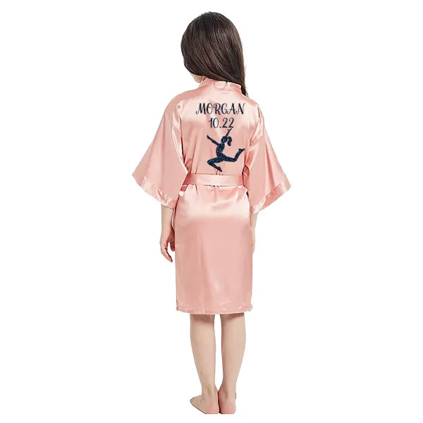 Custom Girl Robes, Athlete, Dance & Cheerleader Silhouette, Personalized Dancer Robe, Costume Cover Up, Team Gifts, Event Getting Ready Robe