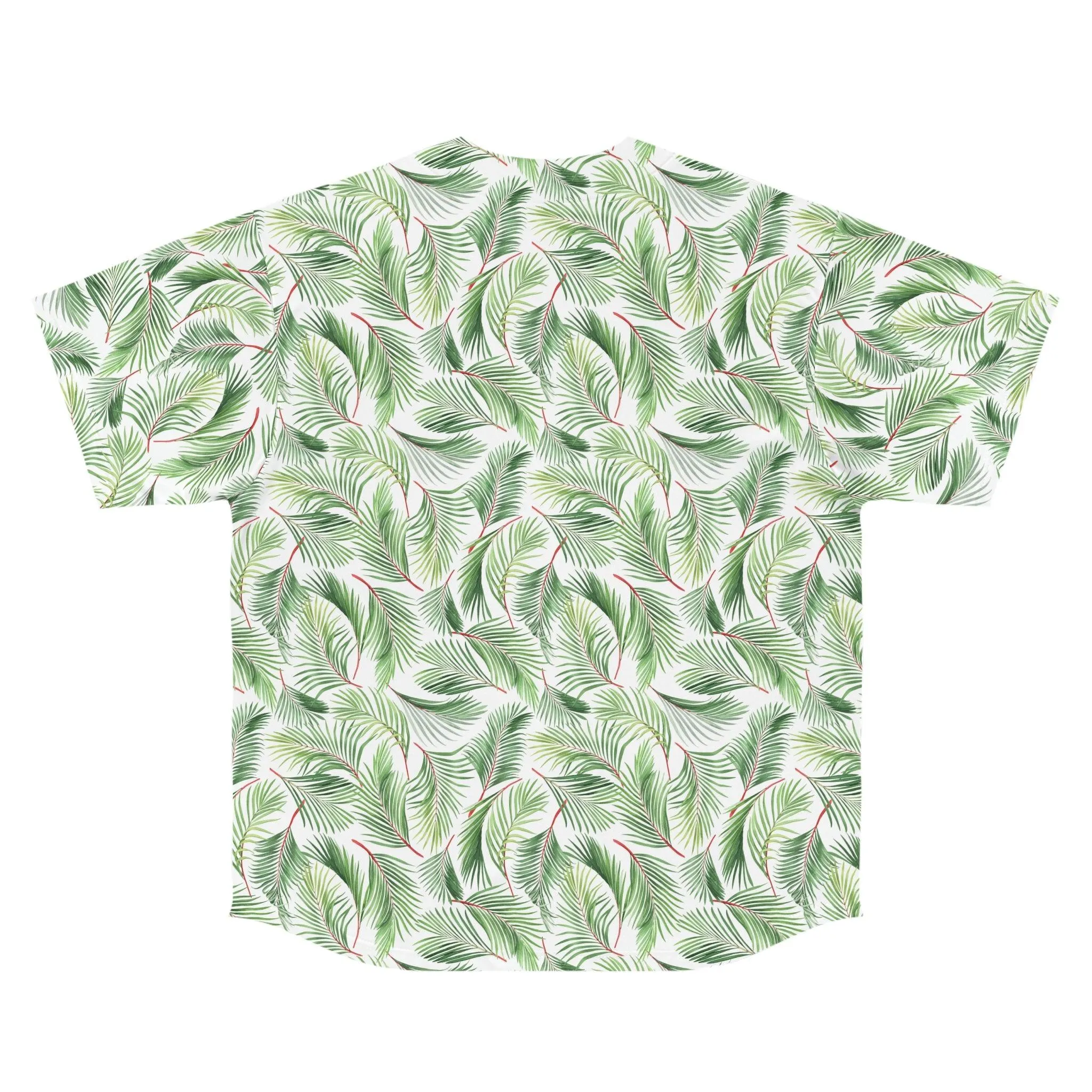 Customizable Green Foliage Men's All-Over Print Baseball Jersey