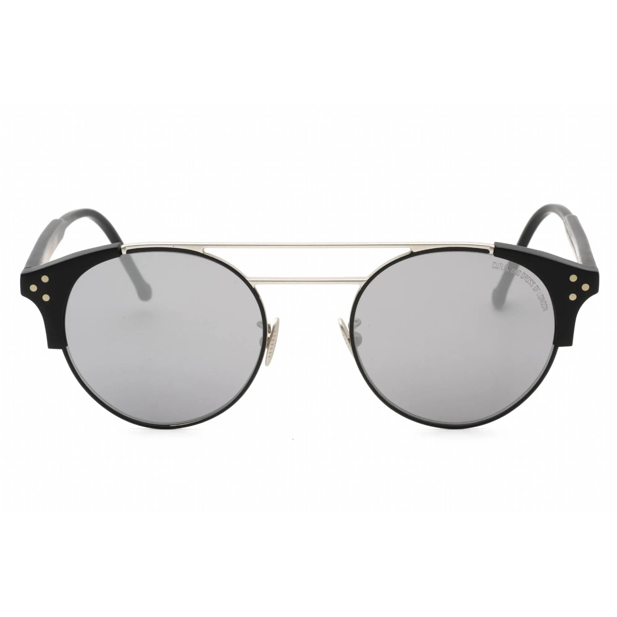 Cutler and Gross Men's Sunglasses - Silver/Black Round Full Rim Frame | CG1271S 001