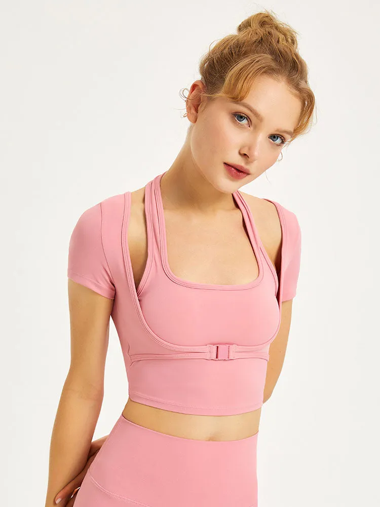 Dance Bra with Chest Pad Yoga Wear Sports Bras Fitness Vest