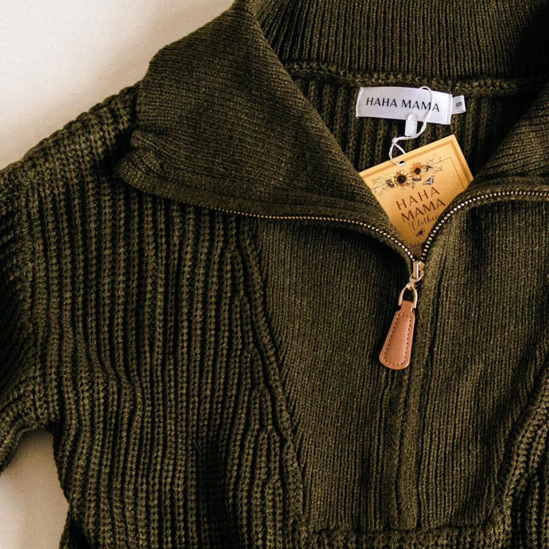 Dark Green Knit Sweater
