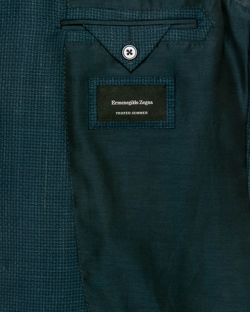 Dark Teal and Navy Mix Micro Check Sportcoat