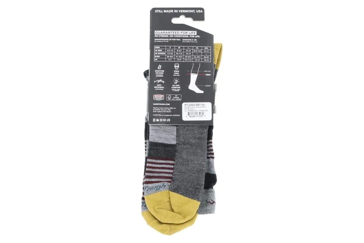 Darn Tough Oxford Crew Sock Gray Stripe
