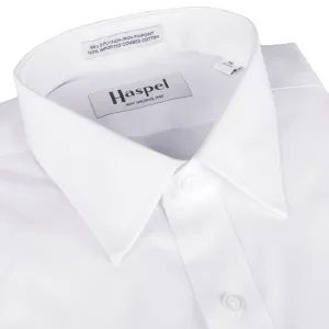 Dauphine Solid White Pinpoint Oxford (Regular Fit) Dress Shirt - Spread Collar
