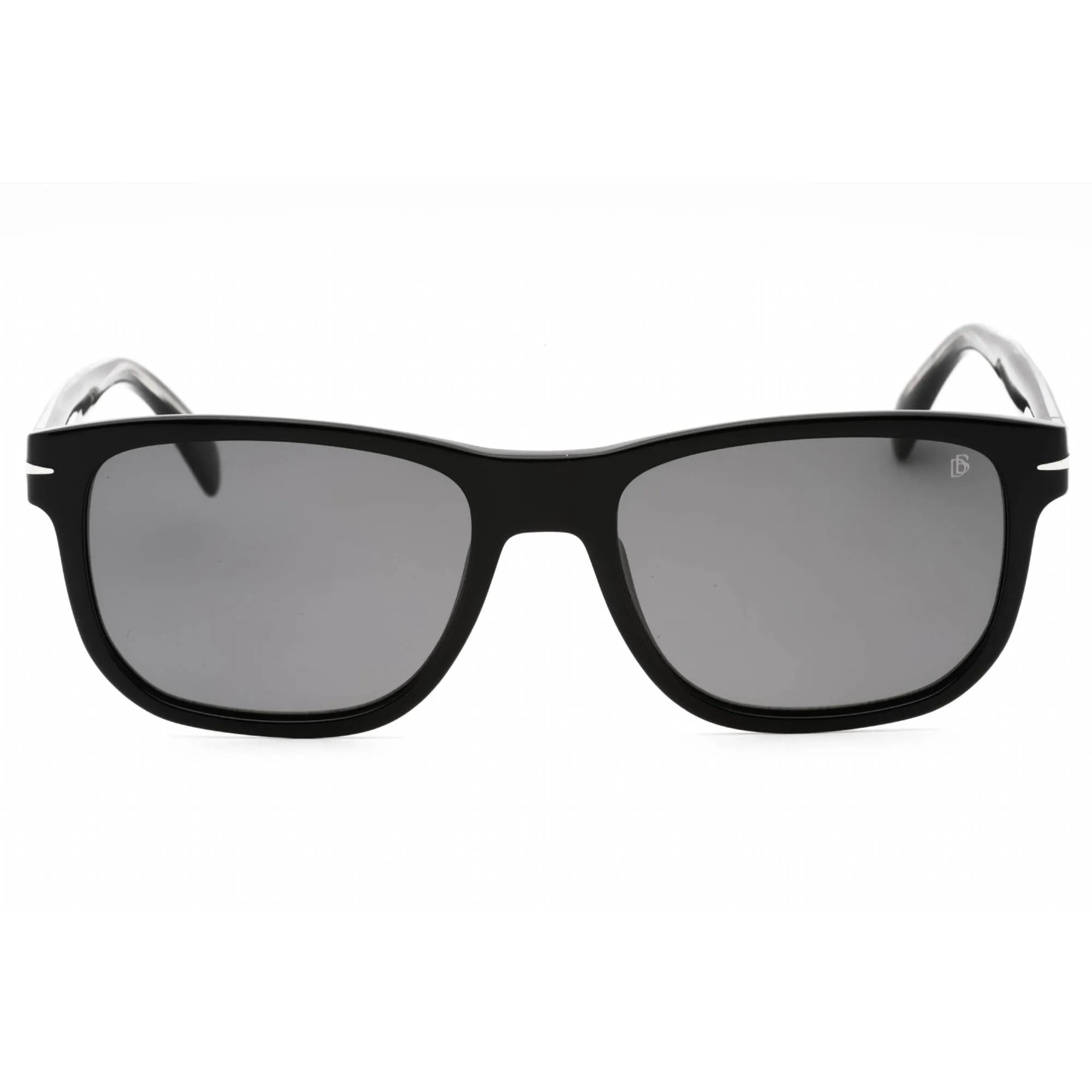 David Beckham Men's Sunglasses - Black Silver Frame Grey Lens | DB 1045/S 0BSC M9
