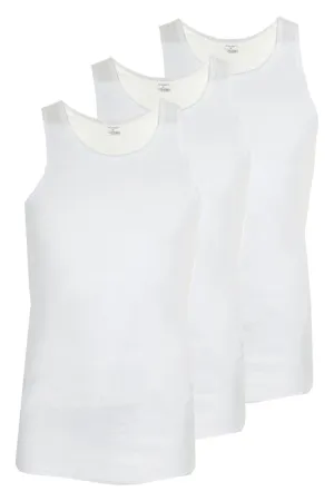 DBFL1 Men's Knockers 3-Pack Short-Sleeve Crew Neck Cotton T-Shirts White
