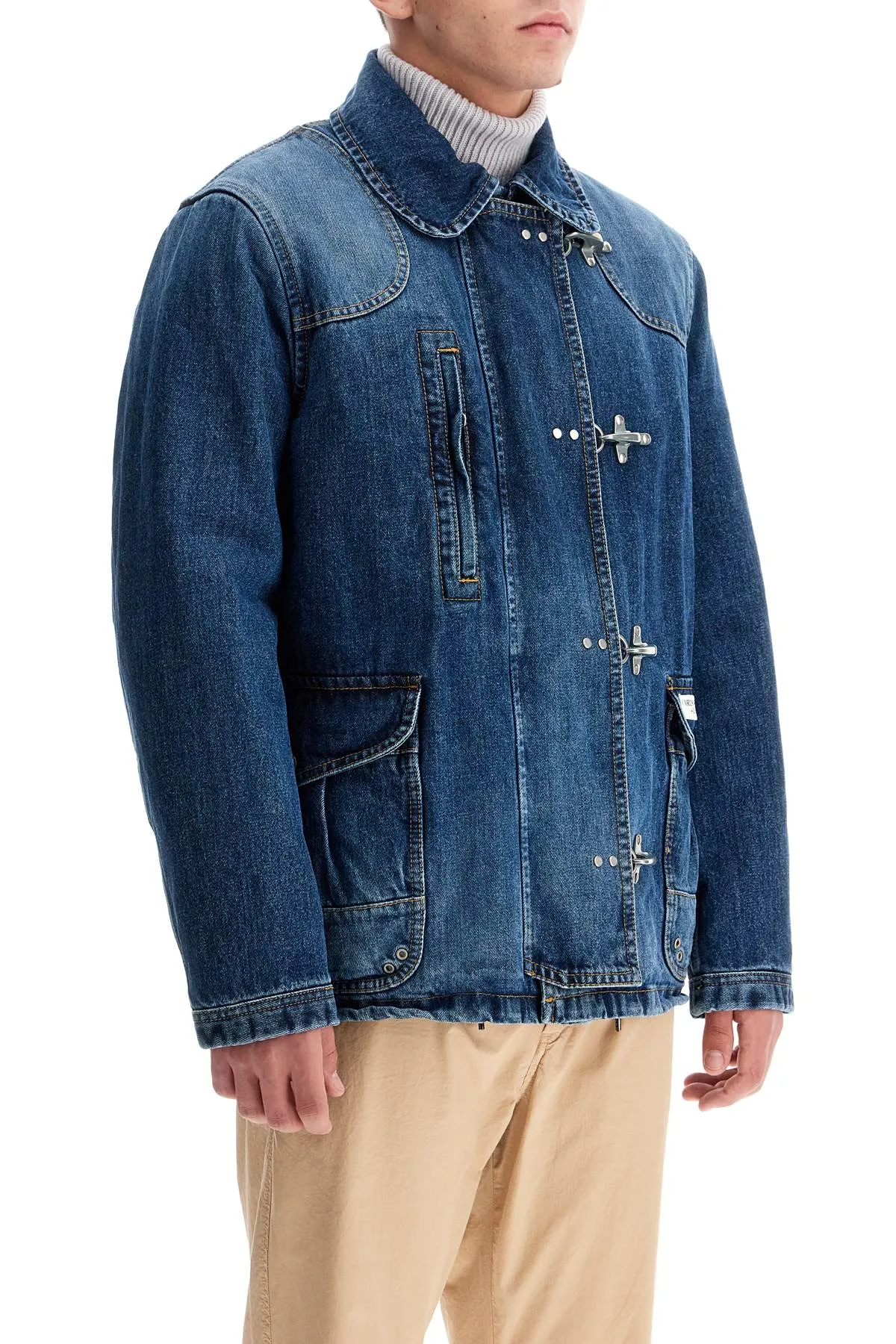 denim jacket with 4 hooks MAM1349151LWHX BLU