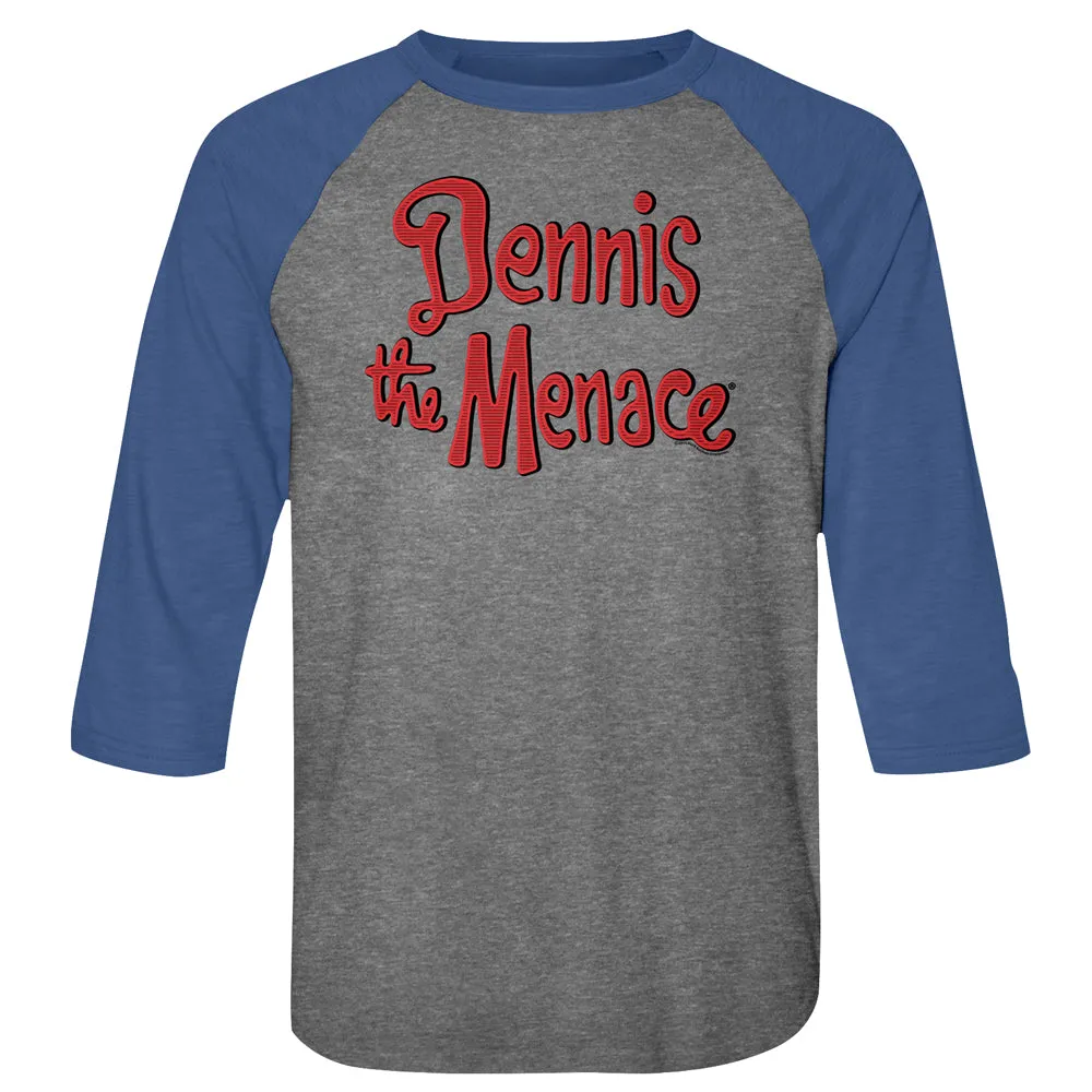 Dennis The Menace Logo Men's Raglan