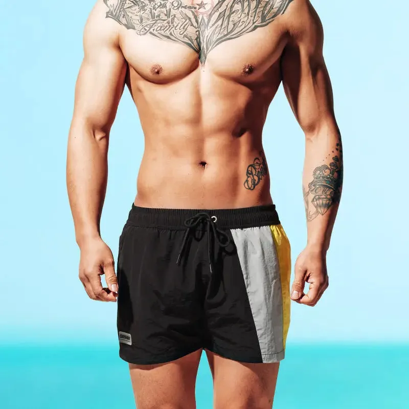 DESMIIT Men's Boxer Loose Swim Shorts Quick-Drying Beach Pants