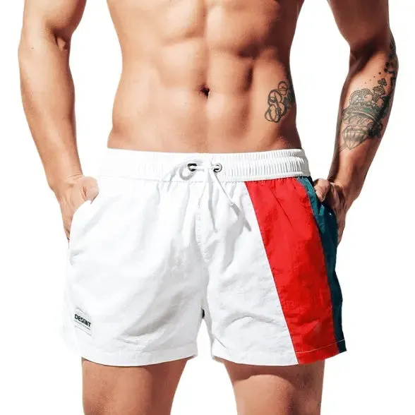 DESMIIT Men's Boxer Loose Swim Shorts Quick-Drying Beach Pants
