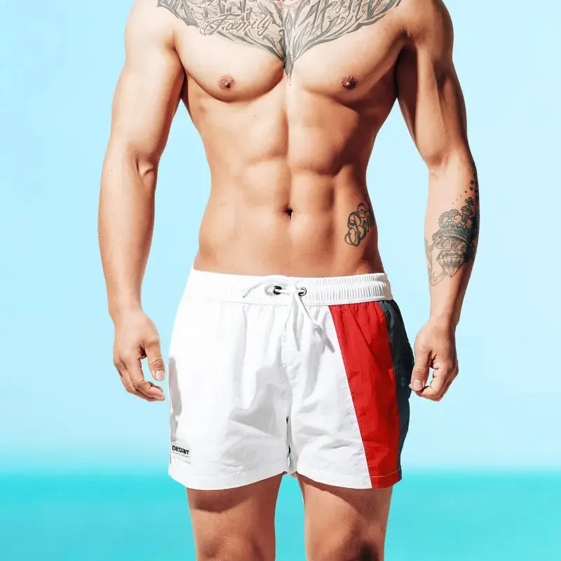 DESMIIT Men's Boxer Loose Swim Shorts Quick-Drying Beach Pants