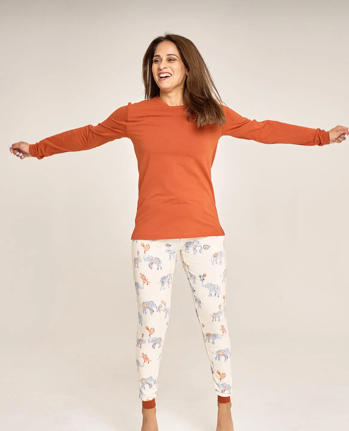 Diwali Adult Unisex Pajama Set in Royal March Masala