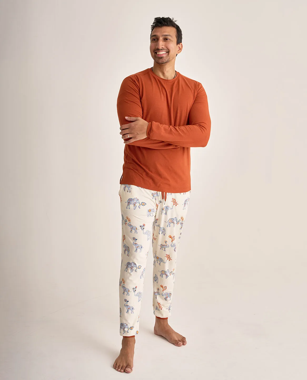 Diwali Adult Unisex Pajama Set in Royal March Masala