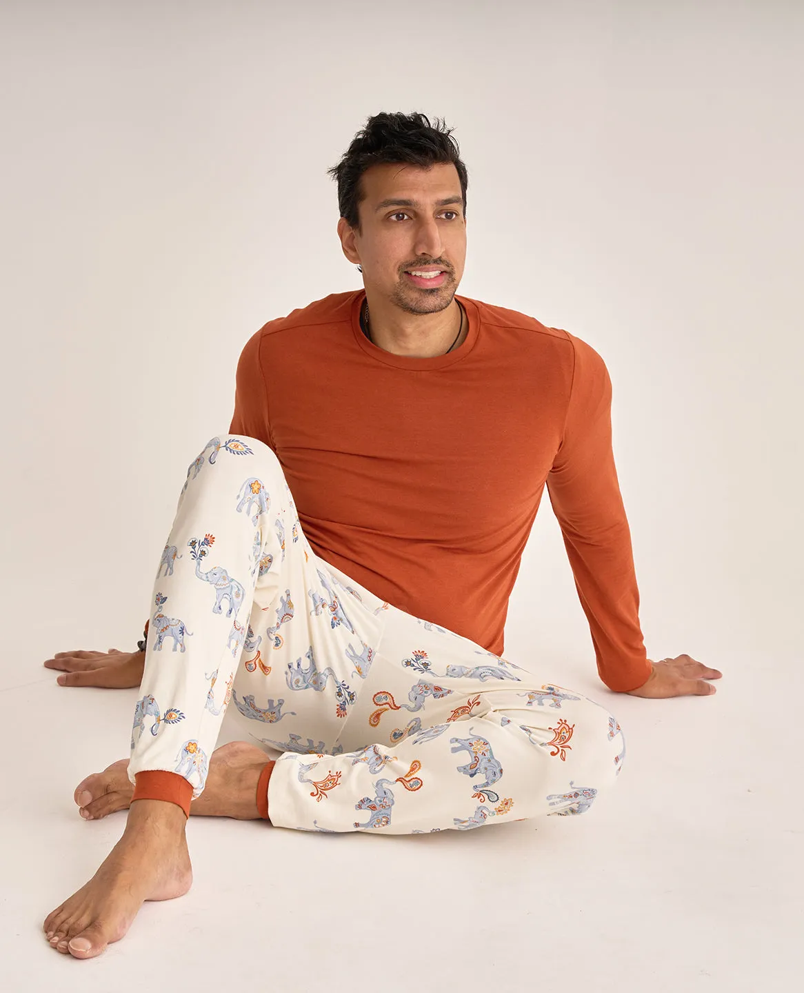 Diwali Adult Unisex Pajama Set in Royal March Masala