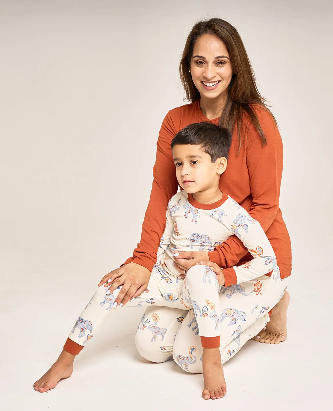Diwali Adult Unisex Pajama Set in Royal March Masala