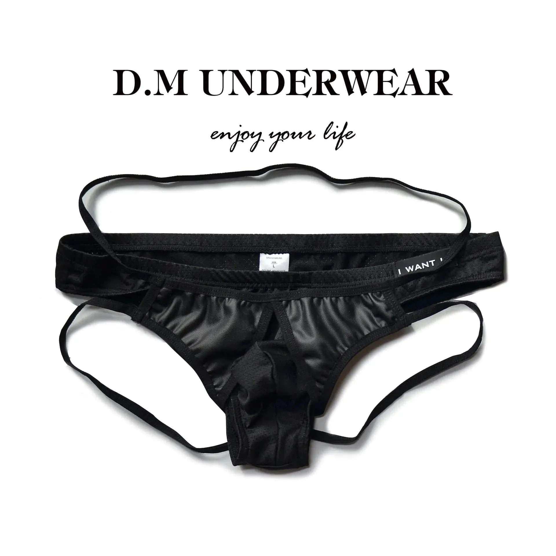 D.M Mens sexy Briefs Half Sheath