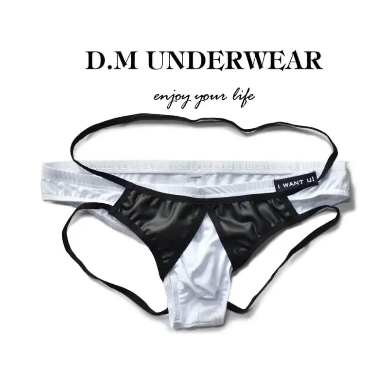 D.M Mens sexy Briefs Half Sheath