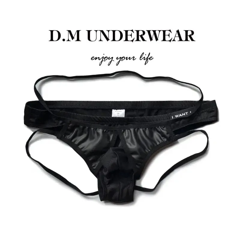 D.M Mens sexy Briefs Half Sheath
