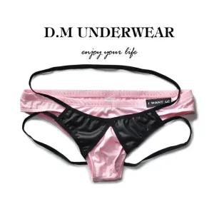 D.M Mens sexy Briefs Half Sheath