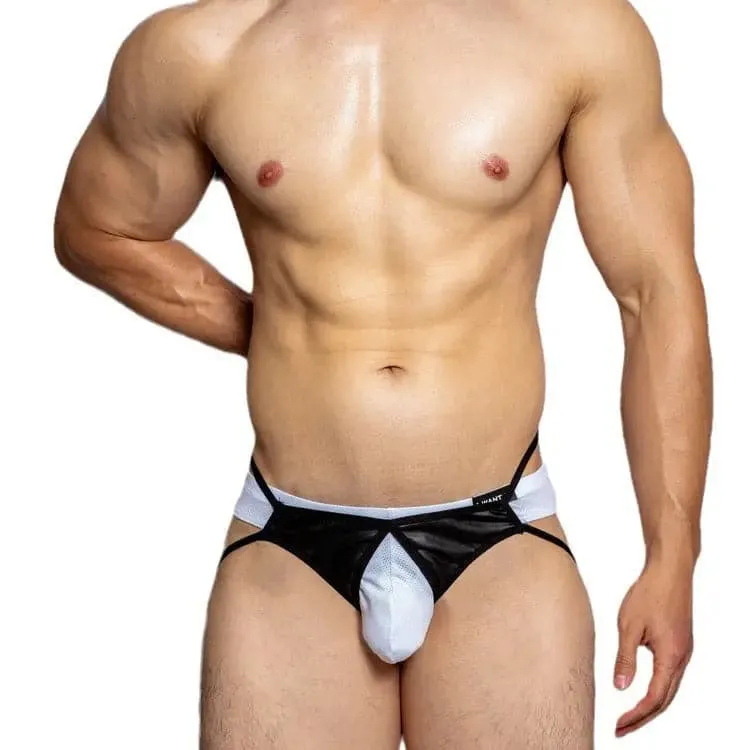 D.M Mens sexy Briefs Half Sheath