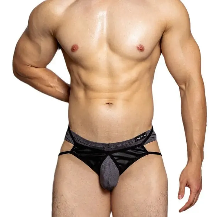 D.M Mens sexy Briefs Half Sheath