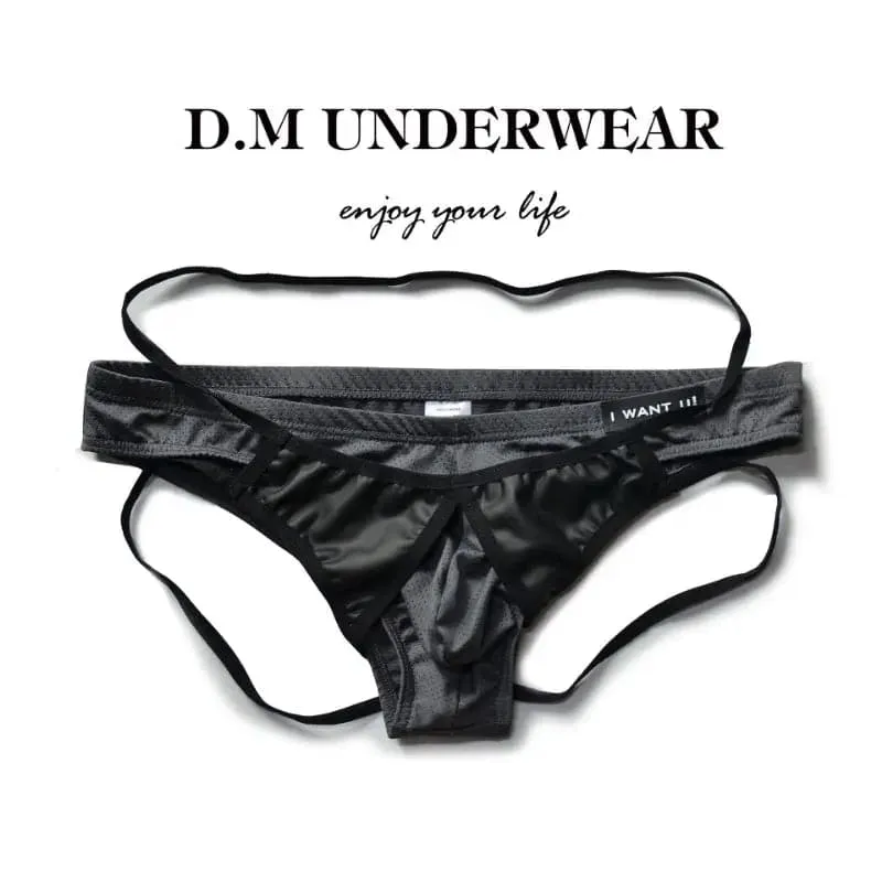 D.M Mens sexy Briefs Half Sheath