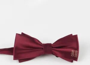 Double happiness pattern, jacquard fabric Chinese Bow Tie